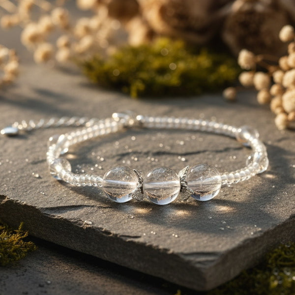 Clear Crystal Beaded Bracelet - Energy & Elegance Talisman