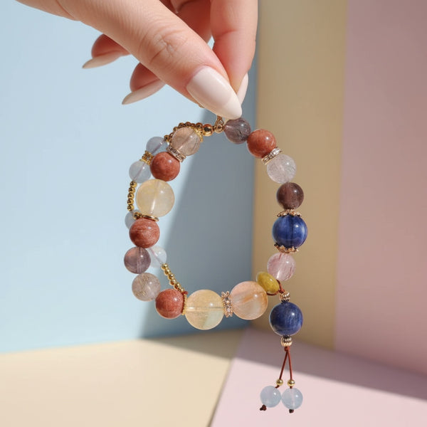 Natural Crystal Energy Bracelet - Wealth Love Health Multi-functional Fashion Wristband
