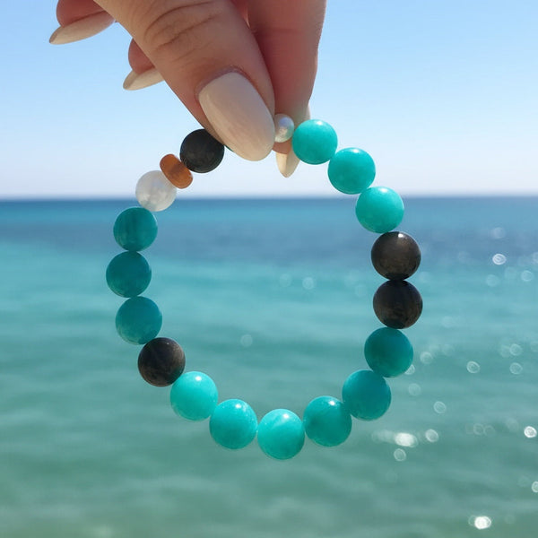 Amazonite Energy Bracelet | Natural Crystal Healing & Balance Jewelry